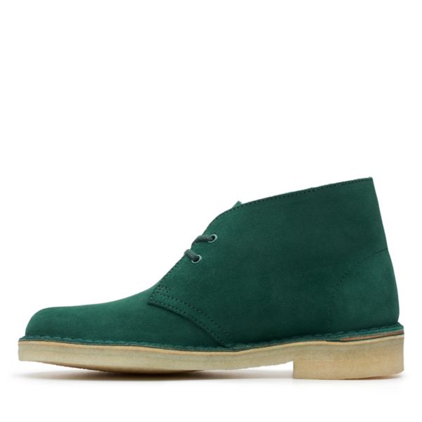 Clarks Womens Desert Boot Ankle Boots Green | UK-1594308